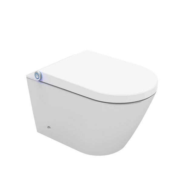 Arcisan Neion Wall Hung Intelligent Toilet with Remote and Concealed Cistern with Frame White