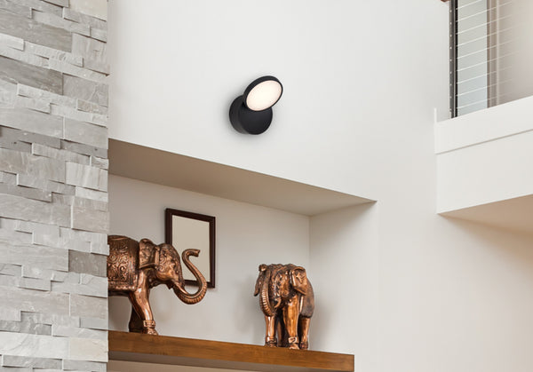 Telbix Netra Tilt Surface Led Downlight 3CCT Black