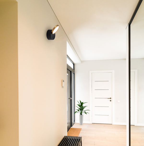 Telbix Netra Tilt Surface Led Downlight 3CCT Black Gold