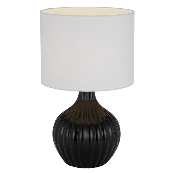Telbix Nord Ceramic Table Lamp Black White