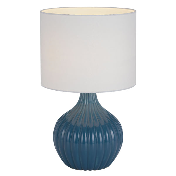 Telbix Nord Ceramic Table Lamp Blue White
