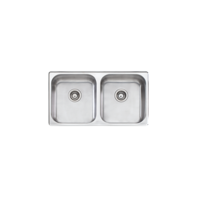 Oliveri Nu-Petite Double Bowl Undermount Sink Stainless Steel