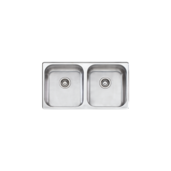 Oliveri Nu-Petite Double Bowl Undermount Sink Stainless Steel