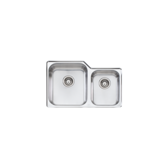 Nu-Petite 1 And 3/4 Bowl Left Undermount Sink Stainless Steel