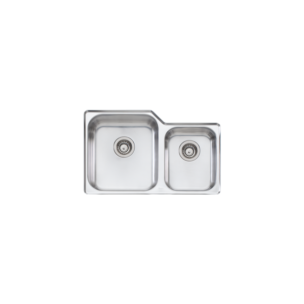 Oliveri Nu-Petite 1 And 3/4 Bowl Undermount Sink Stainless Steel