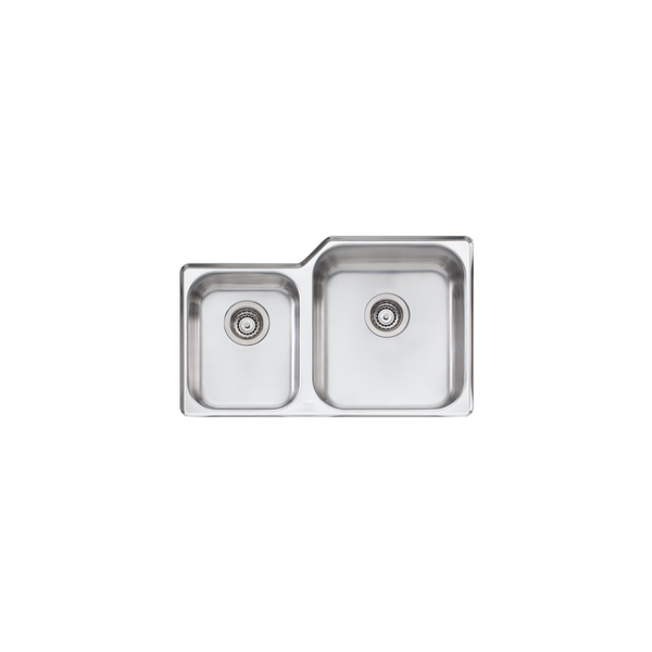Oliveri Nu-Petite 1 And 3/4 Bowl Undermount Sink Stainless Steel
