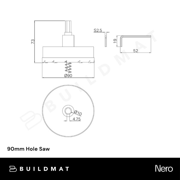 Nero 90mm Hole Saw Only