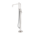 Nero Zen Freestanding Bath Mixer With Outdoor Shower Hose Brushed Nickel