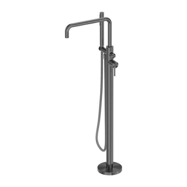 Nero Zen Freestanding Bath Mixer With Outdoor Shower Hose Graphite