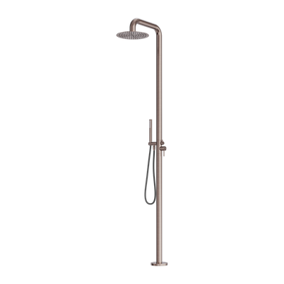 Nero Zen Outdoor Freestanding Shower Column Brushed Bronze