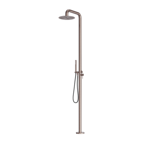 Nero Zen Outdoor Freestanding Shower Column Brushed Bronze