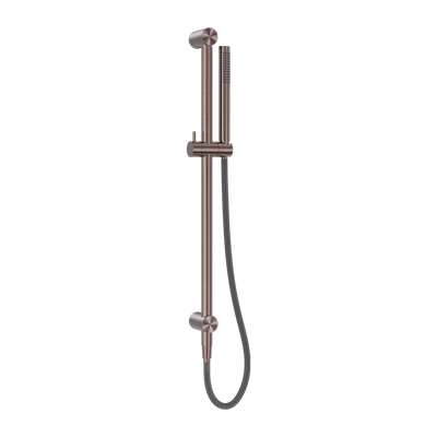 Nero Zen Shower Rail With Outdoor Shower Hose Brushed Bronze