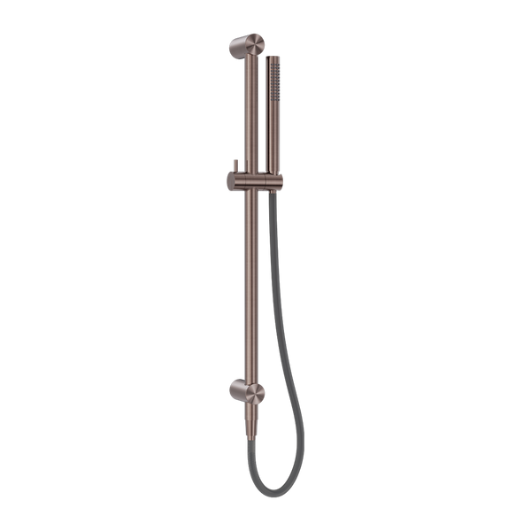 Nero Zen Shower Rail With Outdoor Shower Hose Brushed Bronze