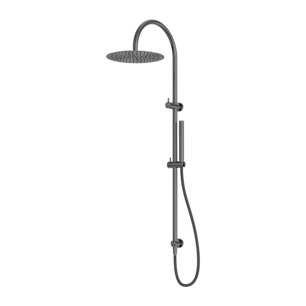 Nero Zen Twin Shower With Outdoor Shower Hose Graphite