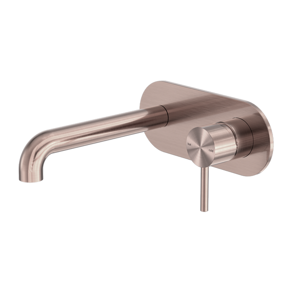 Nero Zen Wall Basin/Bath Mixer 230mm Spout Brushed Bronze
