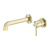 Nero Zen Wall Basin/Bath Mixer Separate Back Plate 230mm Spout Brushed Gold