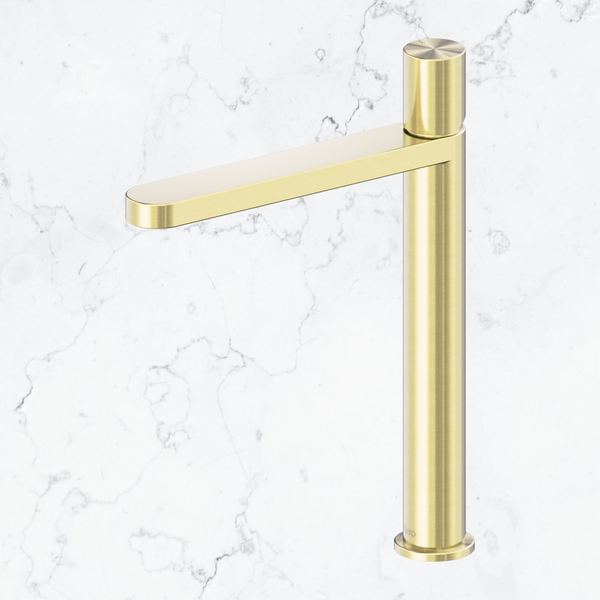 Nero Pure SS316L Tall Basin Mixer Brushed Gold