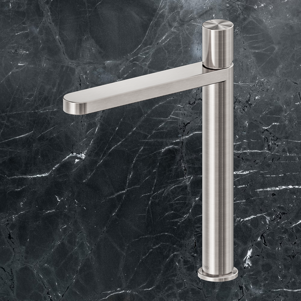 Nero Pure SS316L Tall Basin Mixer Brushed Nickel