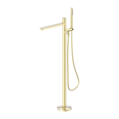 Nero Pure SS316L Progressive Freestanding Bath Mixer Brushed Gold