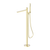 Nero Pure SS316L Progressive Freestanding Bath Mixer Brushed Gold