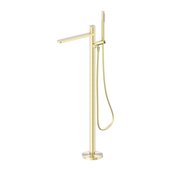 Nero Pure SS316L Progressive Freestanding Bath Mixer Brushed Gold