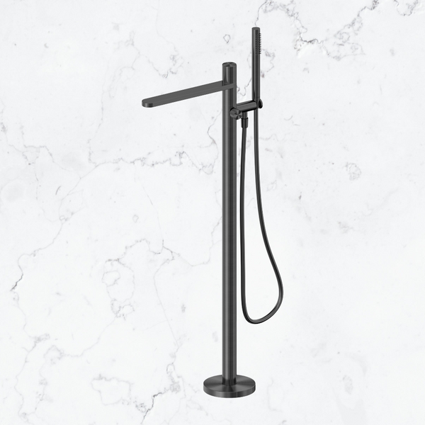 Nero Pure SS316L Progressive Freestanding Bath Mixer Graphite