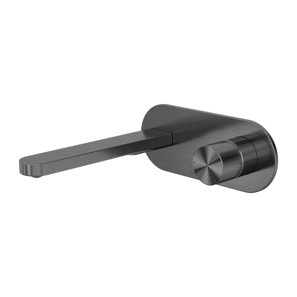 Nero Pure SS316L Progressive Wall Basin/Bath Mixer Graphite