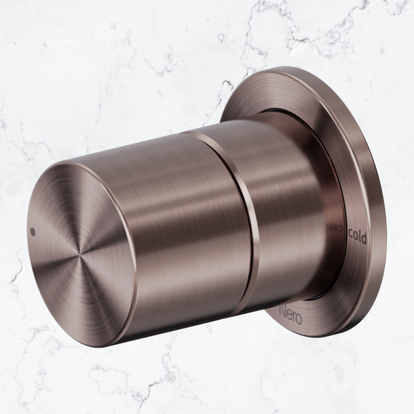 Nero Pure SS316L Progressive Shower Mixer Brushed Bronze