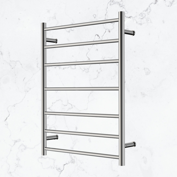 Nero Mecca 240V 7 Bar Heated Towel Ladder Chrome