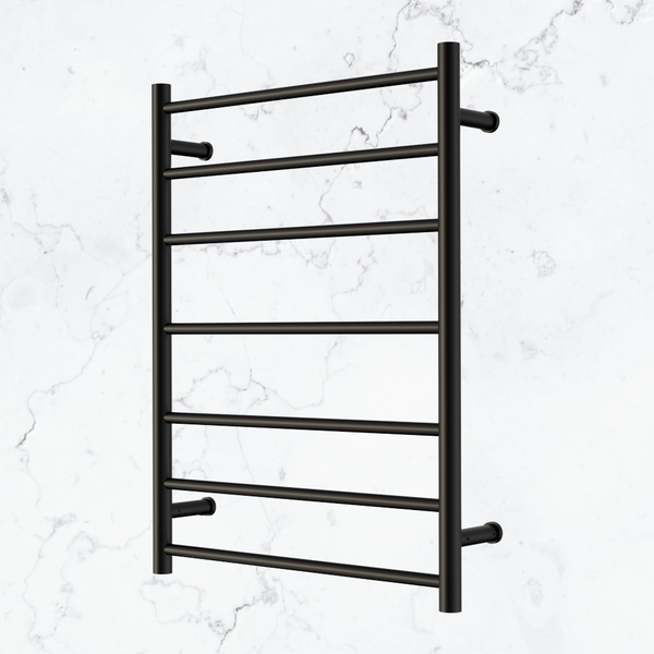 Nero Mecca 240V 7 Bar Heated Towel Ladder Matte Black