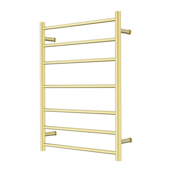 Nero Mecca 240V 7 Bar Heated Towel Ladder Brushed Gold