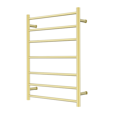 Nero Mecca 240V 7 Bar Heated Towel Ladder Brushed Gold