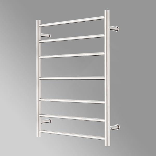 Nero Mecca 240V 7 Bar Heated Towel Ladder Brushed Nickel