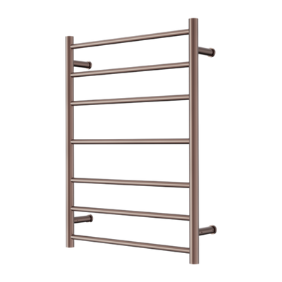 Nero Mecca 240V 7 Bar Heated Towel Ladder Brushed Bronze