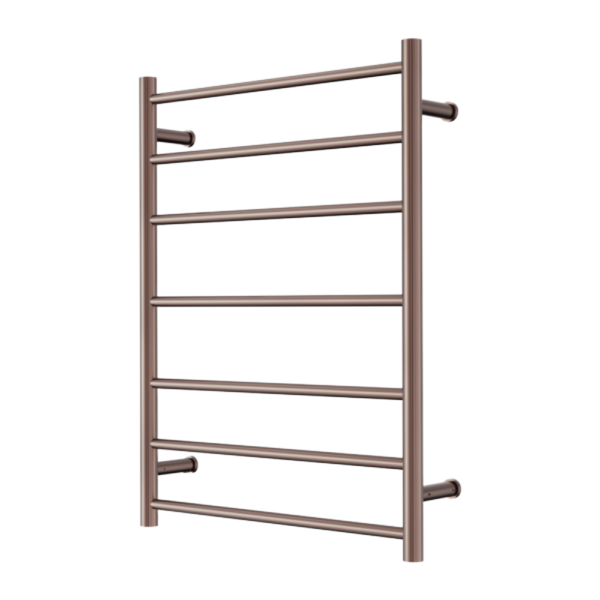 Nero Mecca 240V 7 Bar Heated Towel Ladder Brushed Bronze