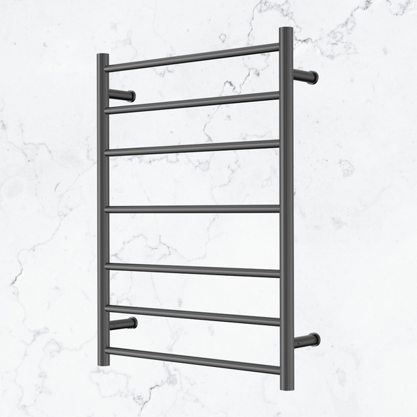 Nero Mecca 240V 7 Bar Heated Towel Ladder Gunmetal