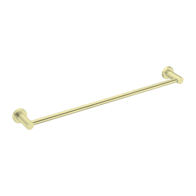 Mecca Single Towel Rail 600mm Brushed Gold