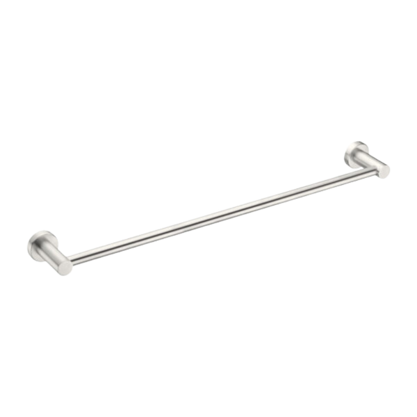 Nero Mecca Single Towel Rail 600mm Brushed Nickel