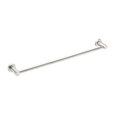 Mecca Single Towel Rail 600mm Brushed Nickel