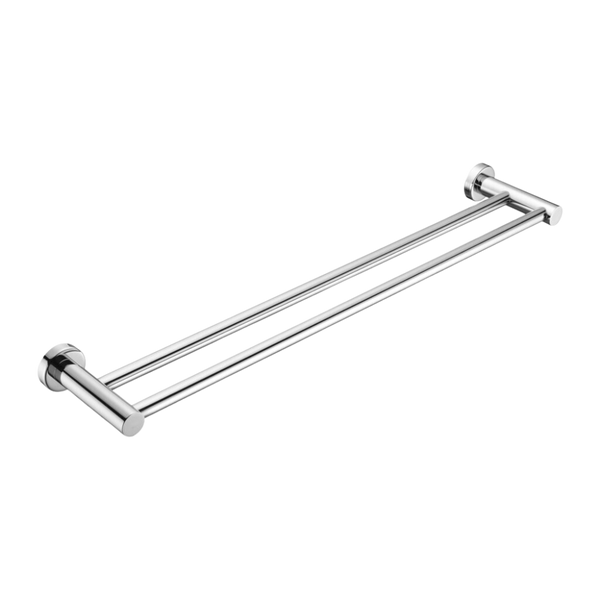 Nero Mecca Double Towel Rail 600mm Chrome