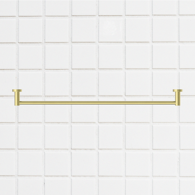 Mecca Single Towel Rail 800mm Brushed Gold