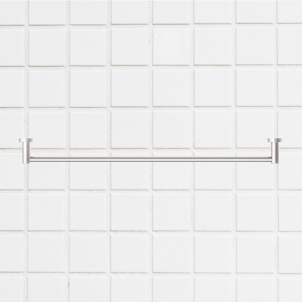 Nero Mecca Single Towel Rail 800mm Brushed Nickel