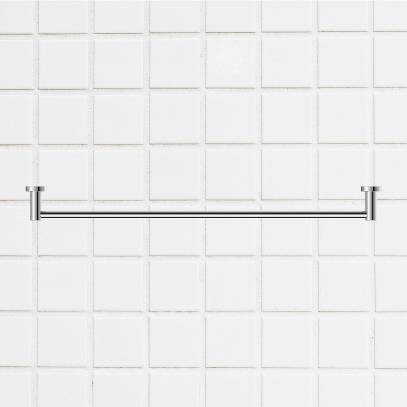 Mecca Single Towel Rail 800mm Chrome