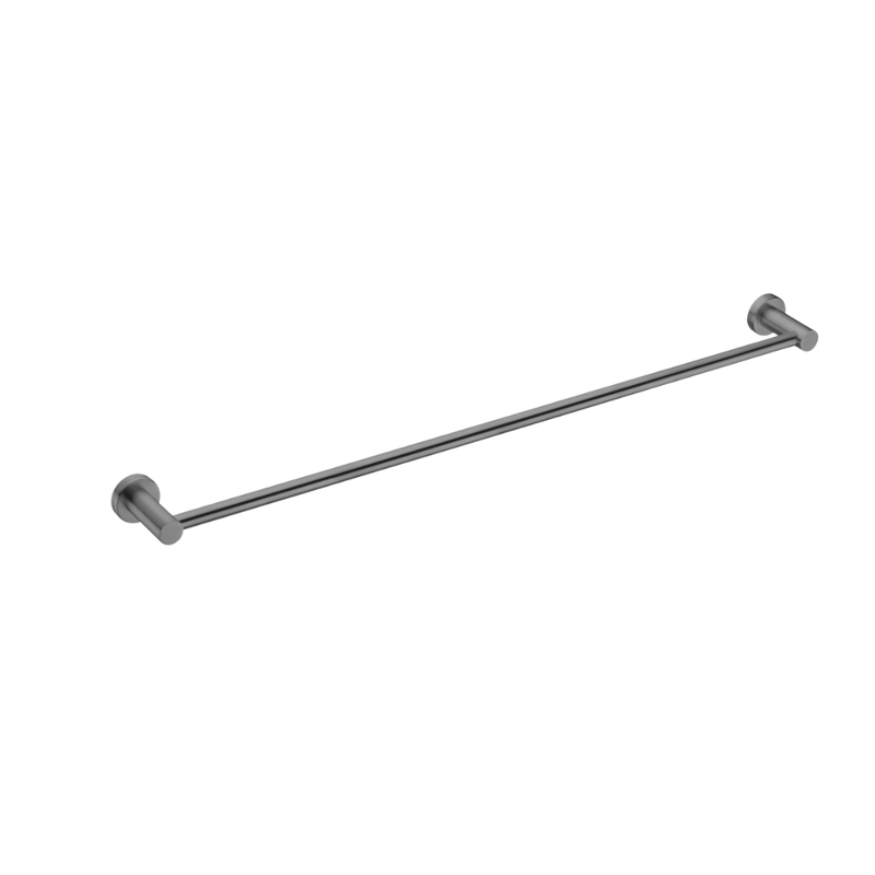 Mecca Single Towel Rail 800mm Brushed Gunmetal