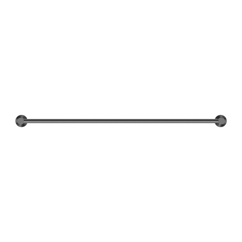 Mecca Single Towel Rail 800mm Brushed Gunmetal