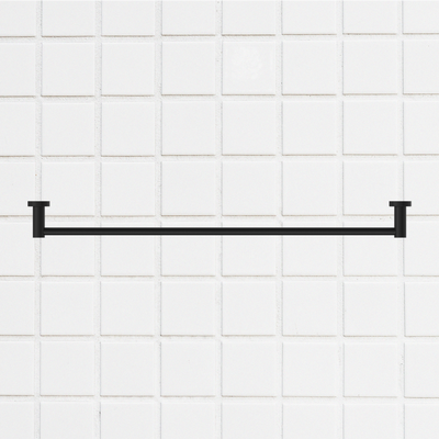 Mecca Single Towel Rail 800mm Matte Black