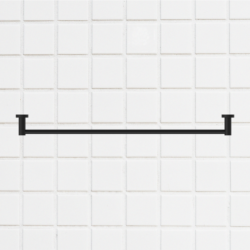 Mecca Single Towel Rail 800mm Matte Black