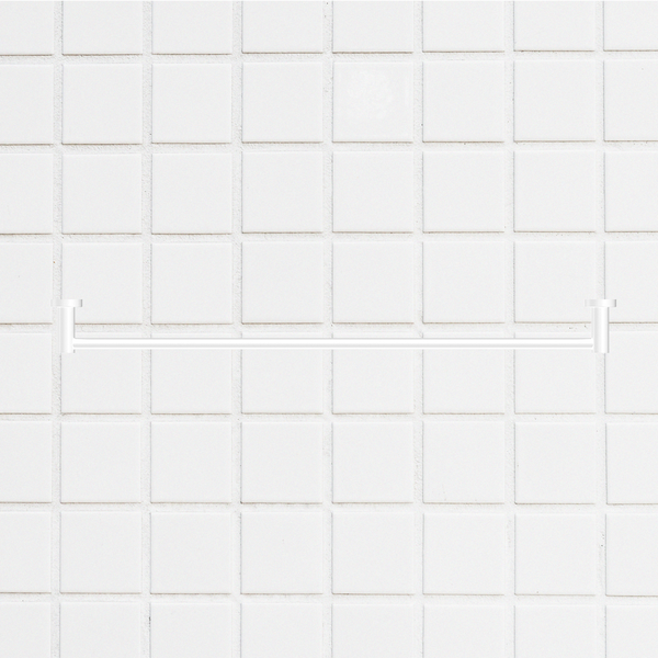 Nero Mecca Single Towel Rail 800mm Matte White
