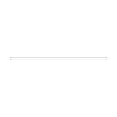 Mecca Single Towel Rail 800mm Matte White