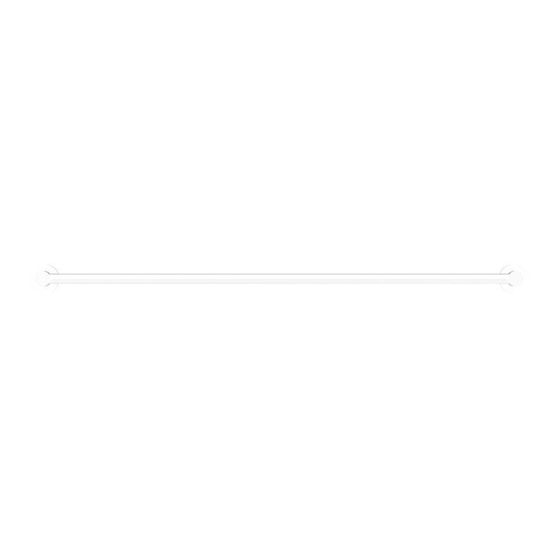 Mecca Single Towel Rail 800mm Matte White